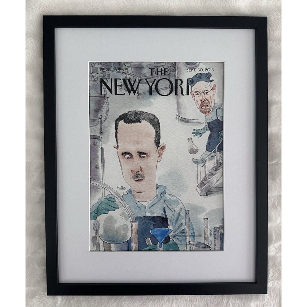 Framed The New Yorker Magazine September 30, 2013 “Bad Chemistry” Barry Blitt
